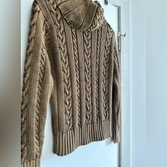 JEANNE PIERRE Gold Knit turtle neck Sweater Small - Picture 3 of 8